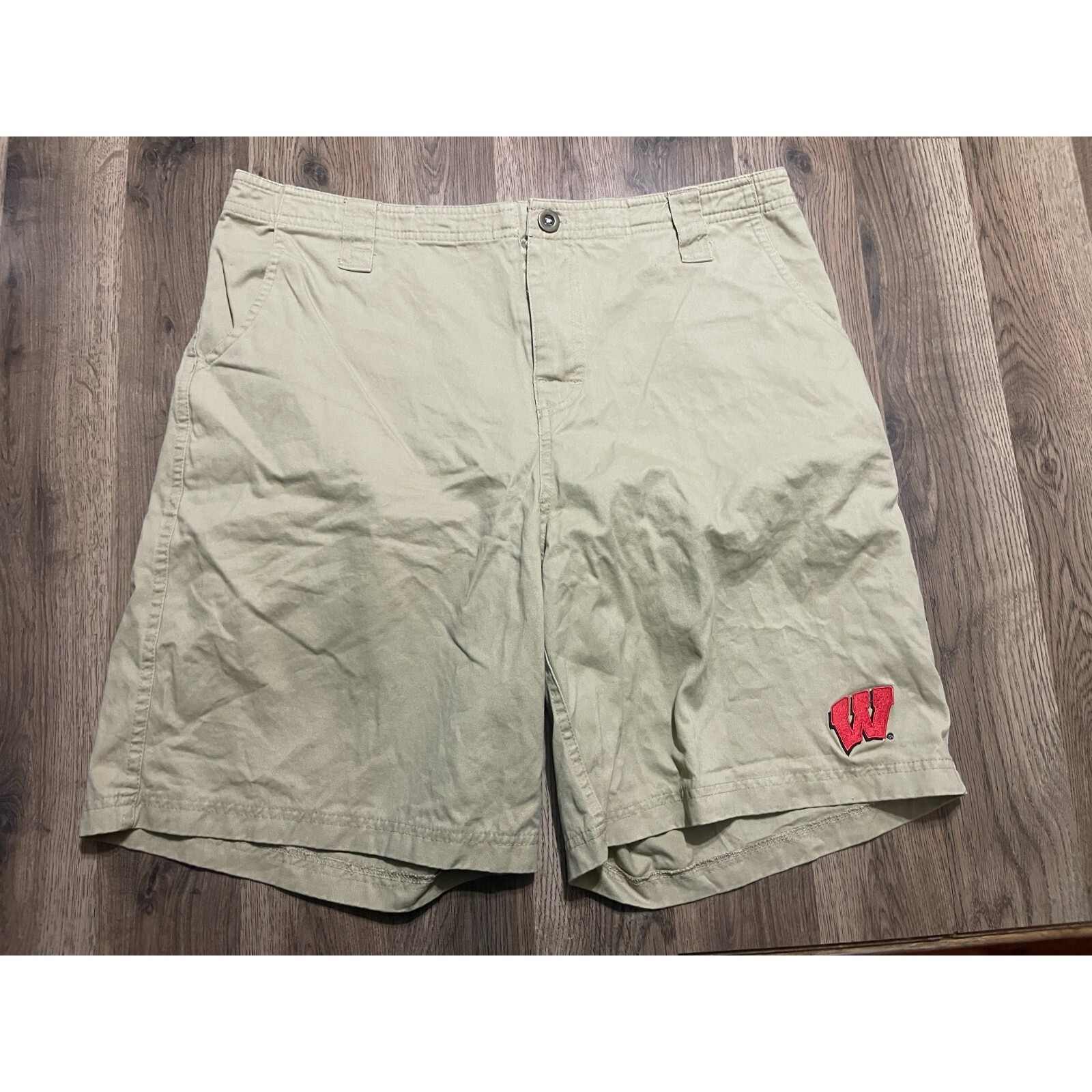 Ka Inc Shorts Mens Size Large Khakis Wisconsin Badgers Basketball